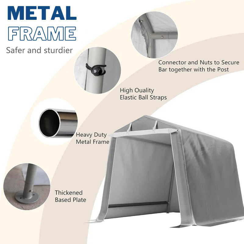 6x8 ft Heavy-Duty Portable Storage Shed Alvore