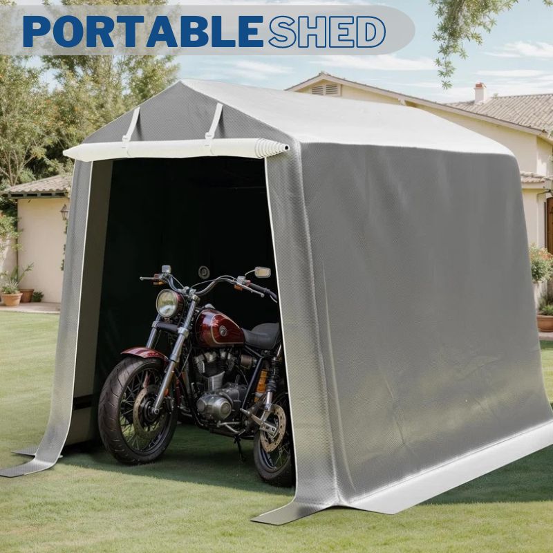 6x8 ft Heavy-Duty Portable Storage Shed Alvore