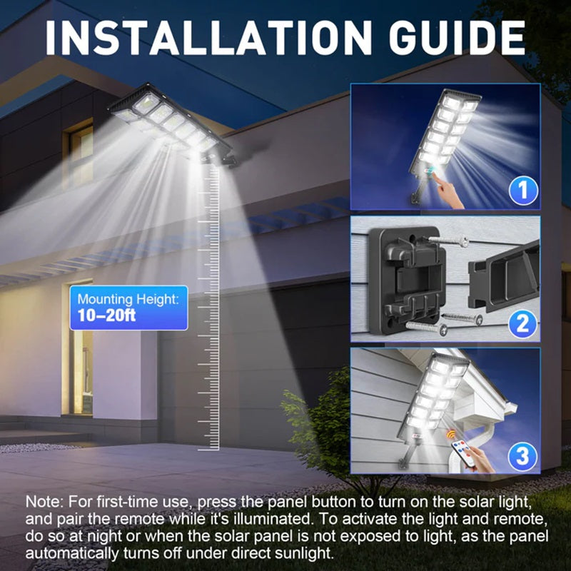 High-Powered 250W LED Solar Street Light with Motion Sensor Alvore